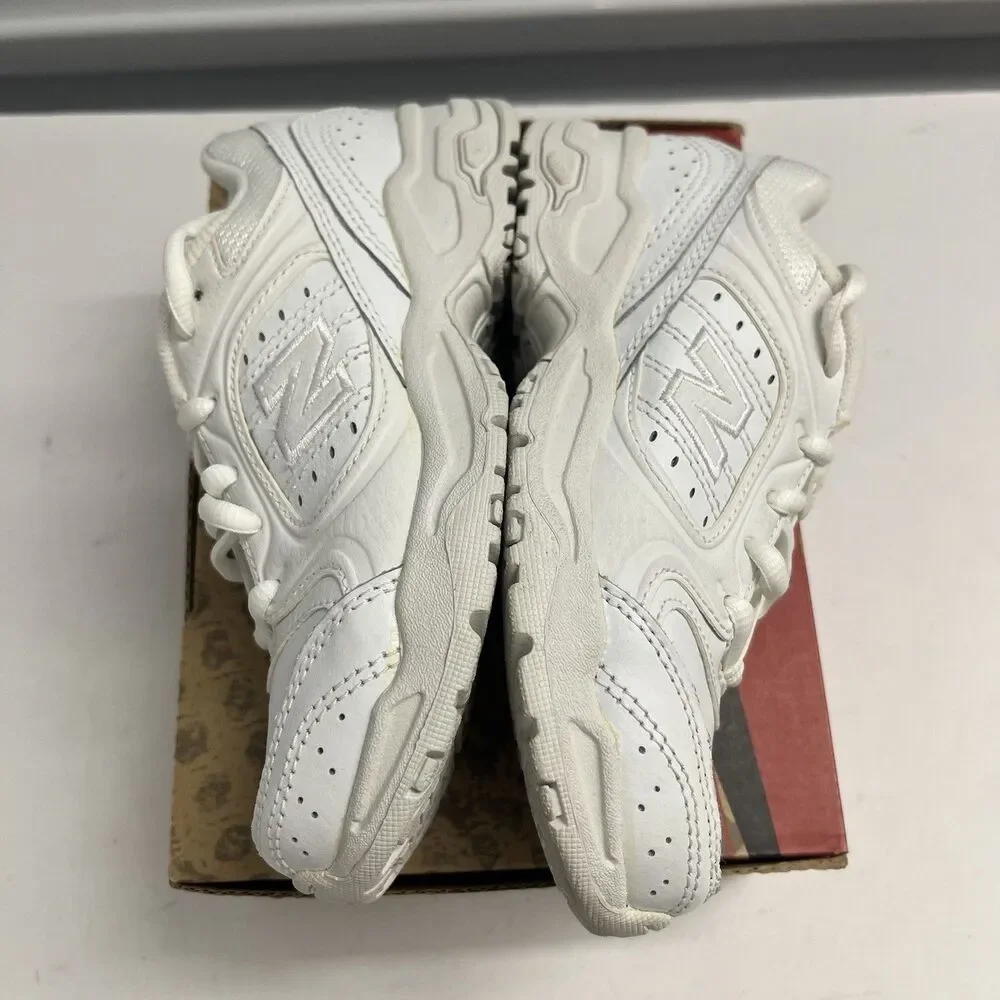 New Balance Little Kid Youth White Lace Up623 Uniform Sneaker Shoes SZ 12 X Wide